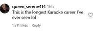 Another user jokes about Ashley's performance (image via @queen_serene414 on Instagram)